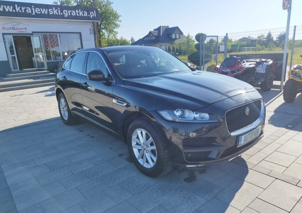 Jaguar F-Pace cena 84900 przebieg: 150734, rok produkcji 2017 z Michałowo małe 326
